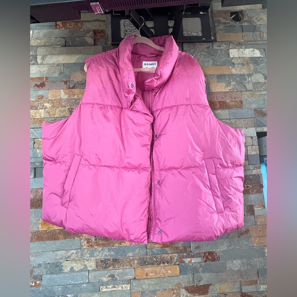 Old Navy Fuchsia Puffer Vest